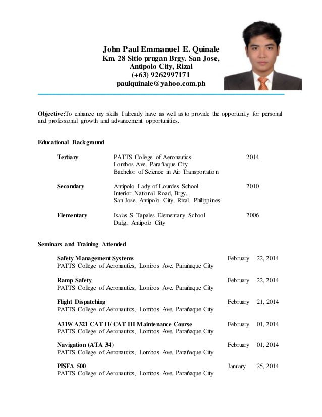 Sample Resume for Ojt Psychology Students Resume for Ojt Work