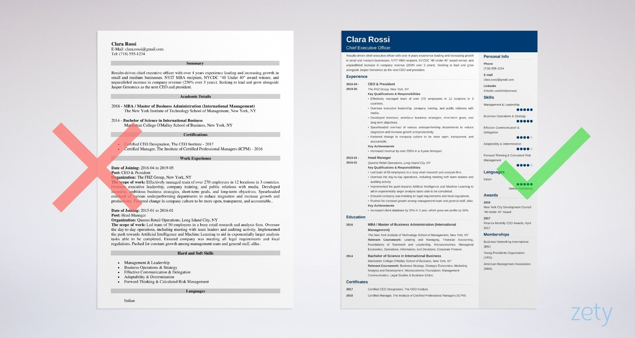 Sample Resume Of A Co Founder Chief Executive Officer (ceo) Resume Template & Examples