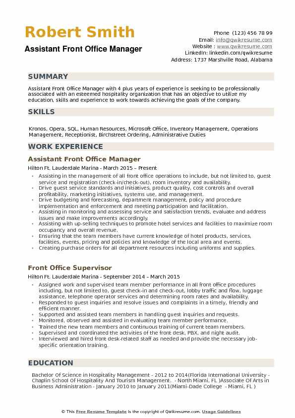 Assistant Front Office Manager Resume Sample assistant Front Fice Manager Resume Samples Assistant Front Office Manager Resume Sample assistant Front Fice Manager Resume Samples