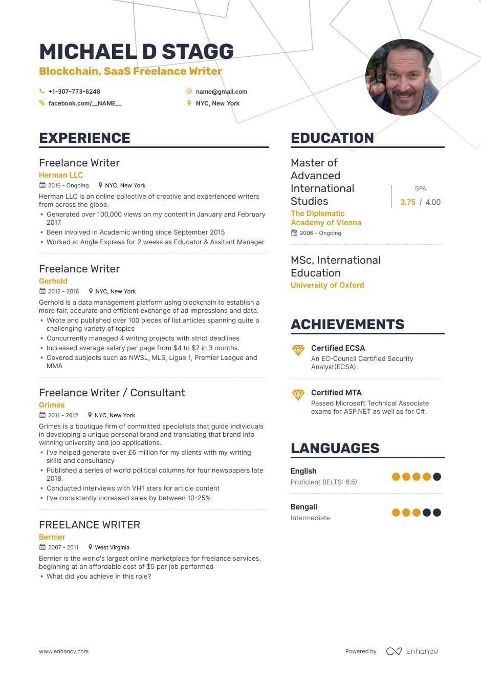 Content Writing Resume Sample for Freshers Freelance Writer Resume Examples and Skills You Need to Get Hired