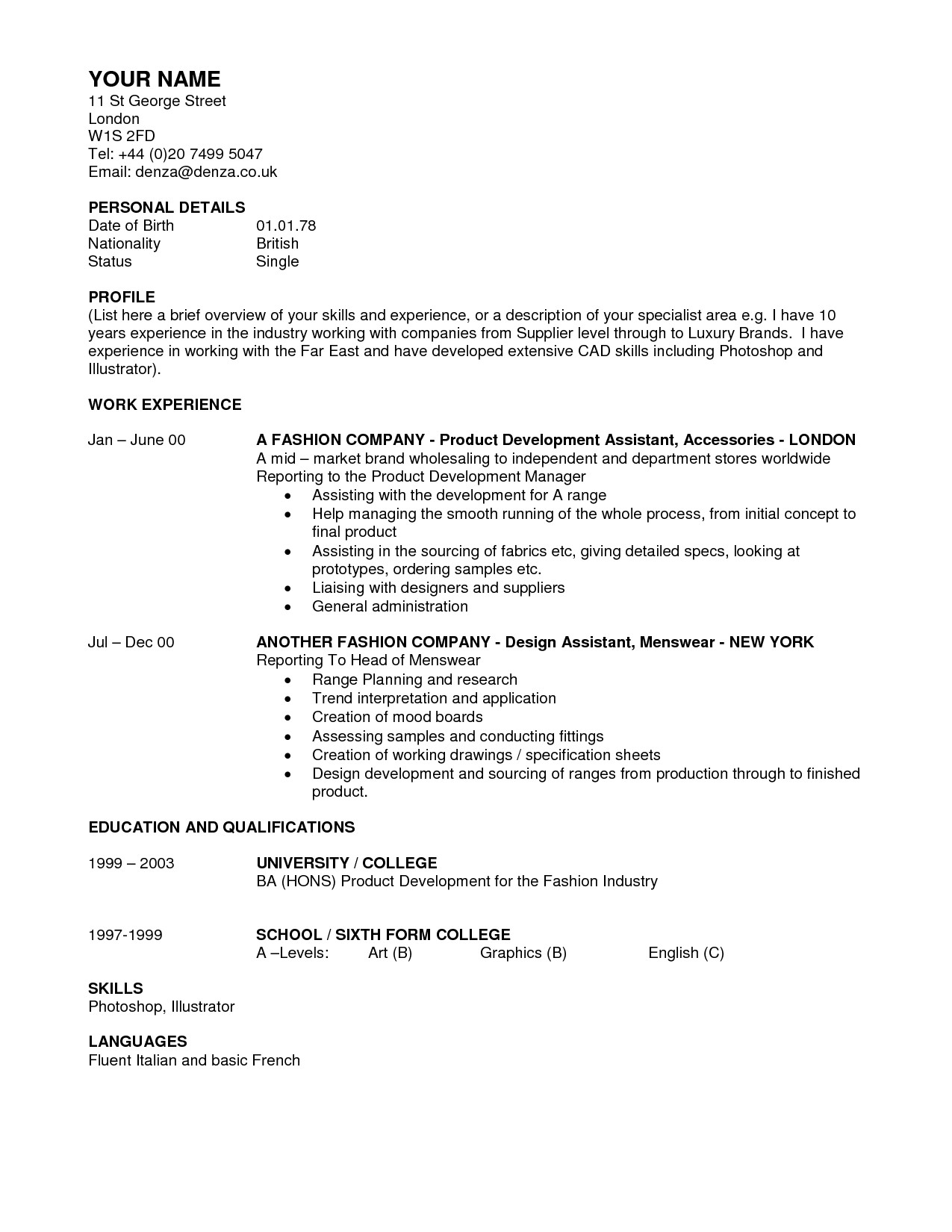 Fashion Designer Resume Cover Letter Sample Cover Letter Fashion Design assistant 89 Cover Letter