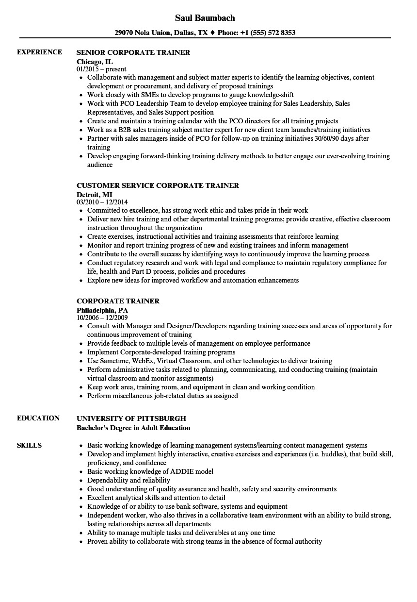 On the Job Training Resume Sample Resume for the Job Training Best Resume Ideas