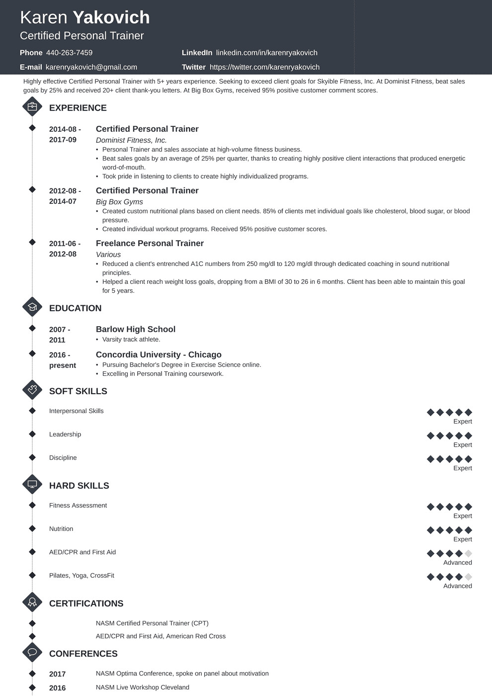 Personal Trainer Resume No Experience Sample Personal Trainer Resume Example Also for No Experience