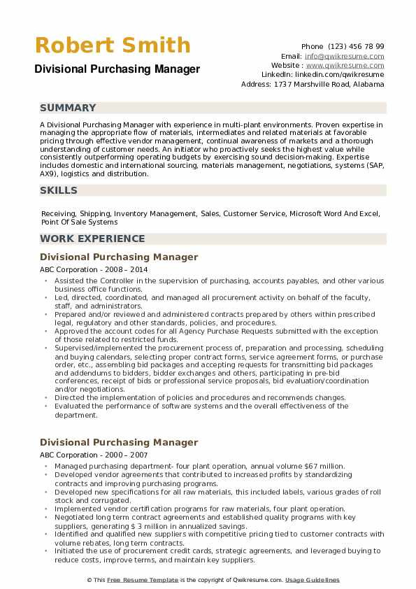 Purchase Manager Resume Samples India Pdf Purchasing Manager Resume Samples