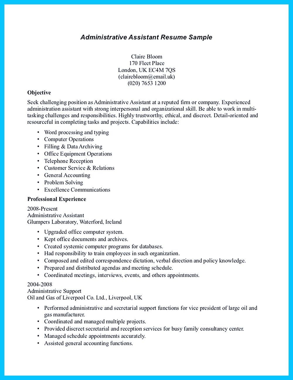 Resume Sample for Administrative assistant with No Experience Entry Level Administrative assistant with No Experience Cv October …