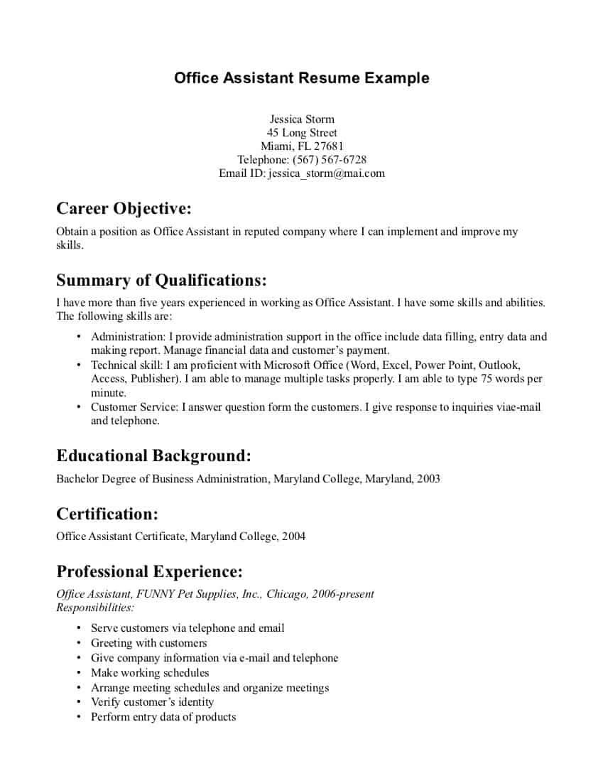 Resume Sample for Administrative assistant with No Experience Shop assistant Resume No Experience October 2021