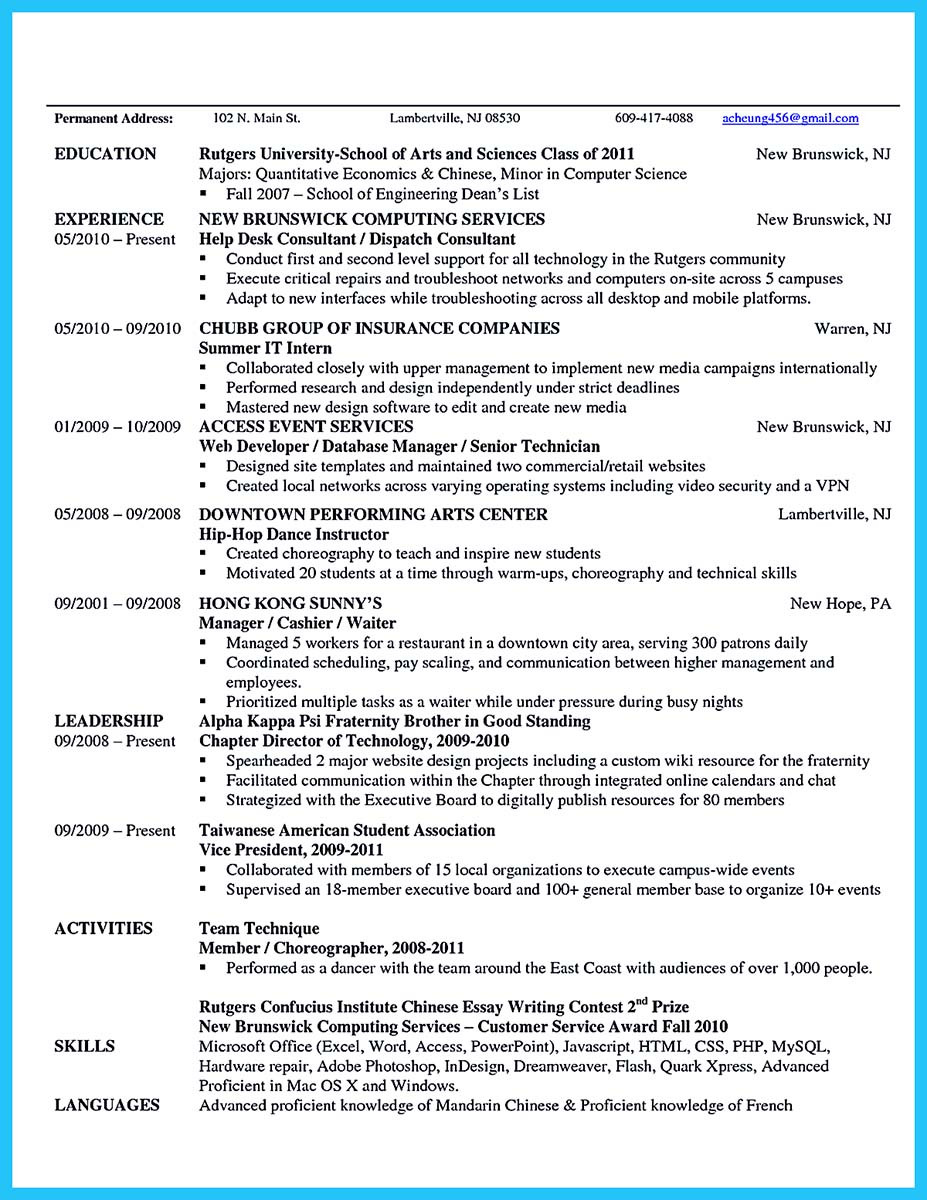 Sample Dance Resume for College Application the Best and Impressive Dance Resume Examples Collections