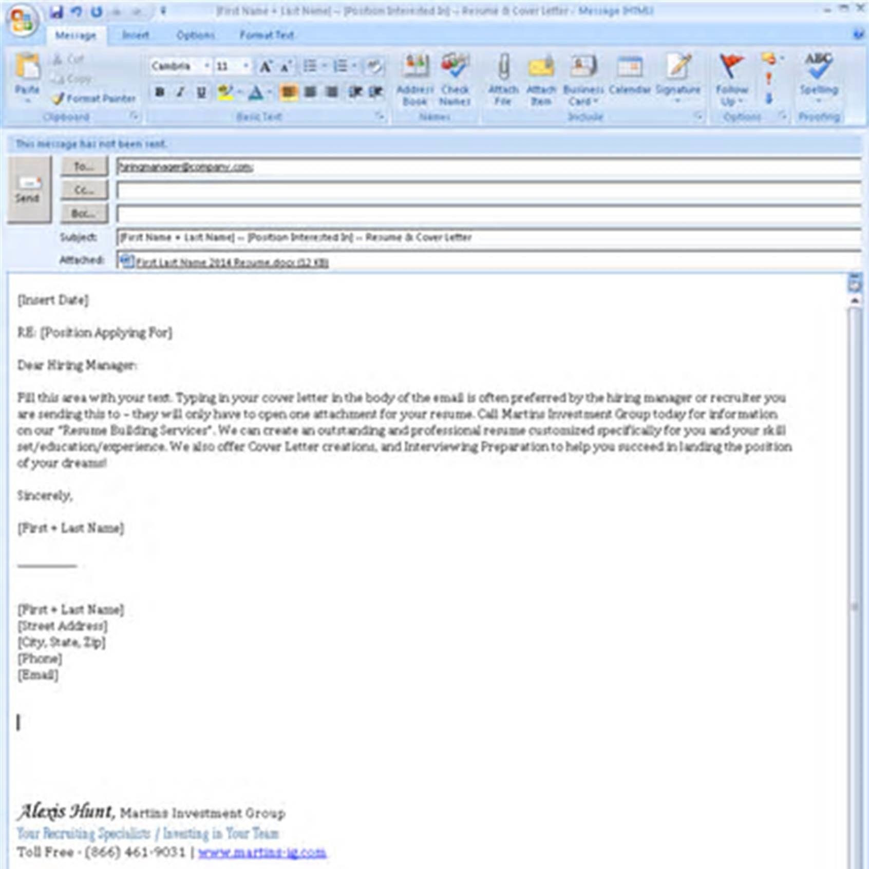 Sample Email Body for Sending Resume Job Application Sample Email to Send Resume for Job Best