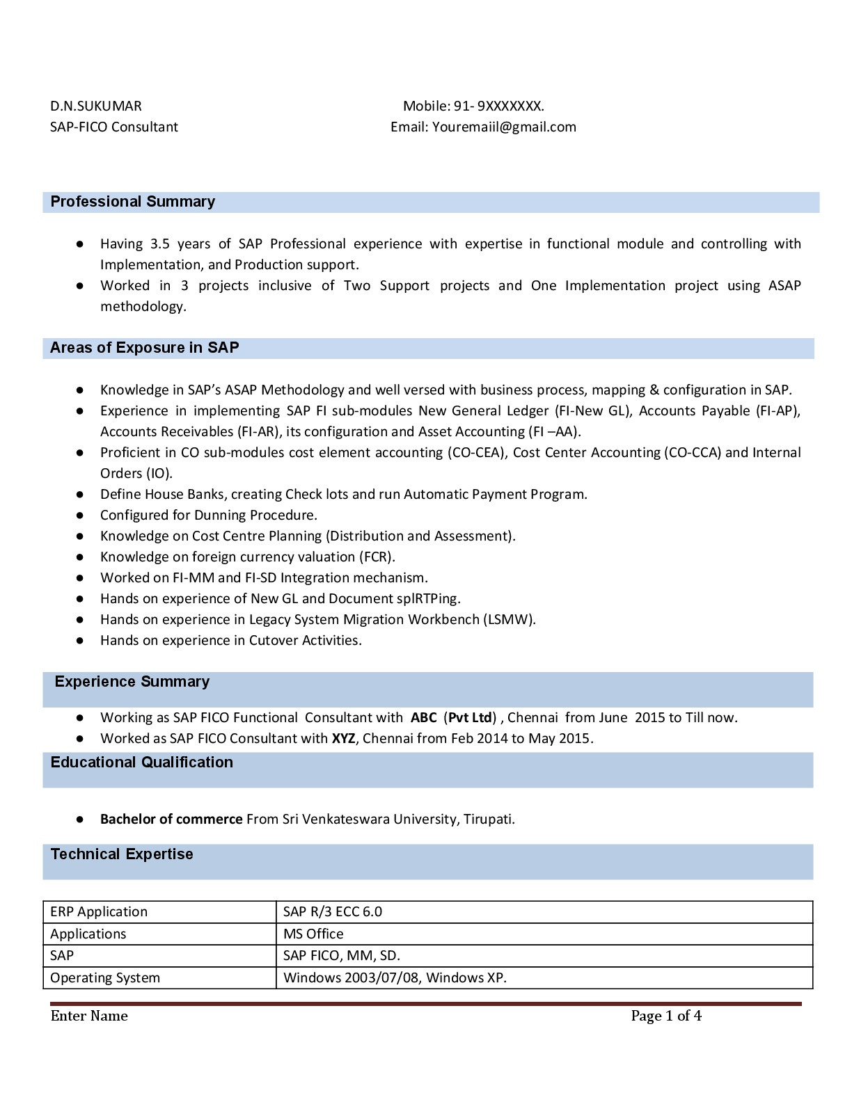 Sample Resume for 2 Years Experience In Sap Pi 2 Years Experience Resume Best Resume Examples Sample Resume for 2 Years Experience In Sap Pi 2 Years Experience Resume Best Resume Examples
