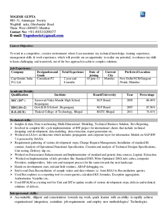 Sample Resume for 2 Years Experience In Sap Pi Resume 2 Years Experience Sle – Backup Gambar