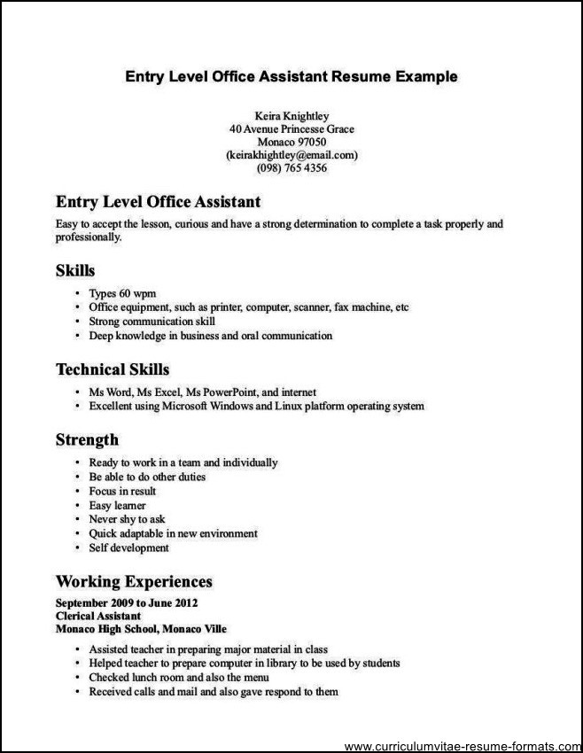 Sample Resume for Accounting Clerk with No Experience Fice Clerk Resume No Experience