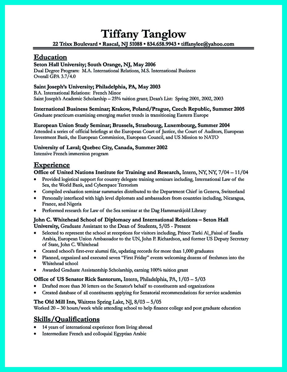 Sample Resume for Business College Student Best College Student Resume Example to Get Job Instantly