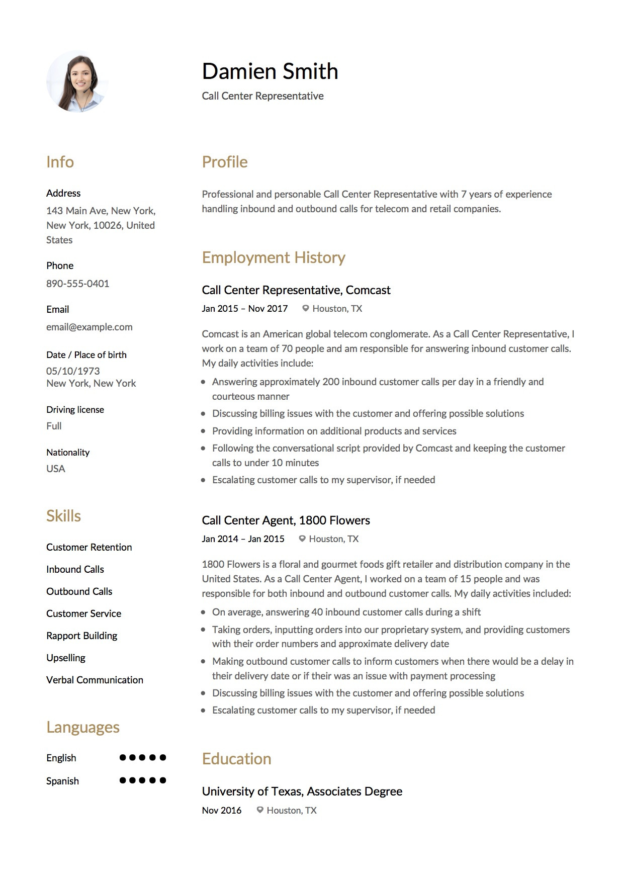Sample Resume for Call Center Agent with Experience Resume Sample for Call Center Agent Philippines Sample Resume for Call Center Agent with Experience Resume Sample for Call Center Agent Philippines