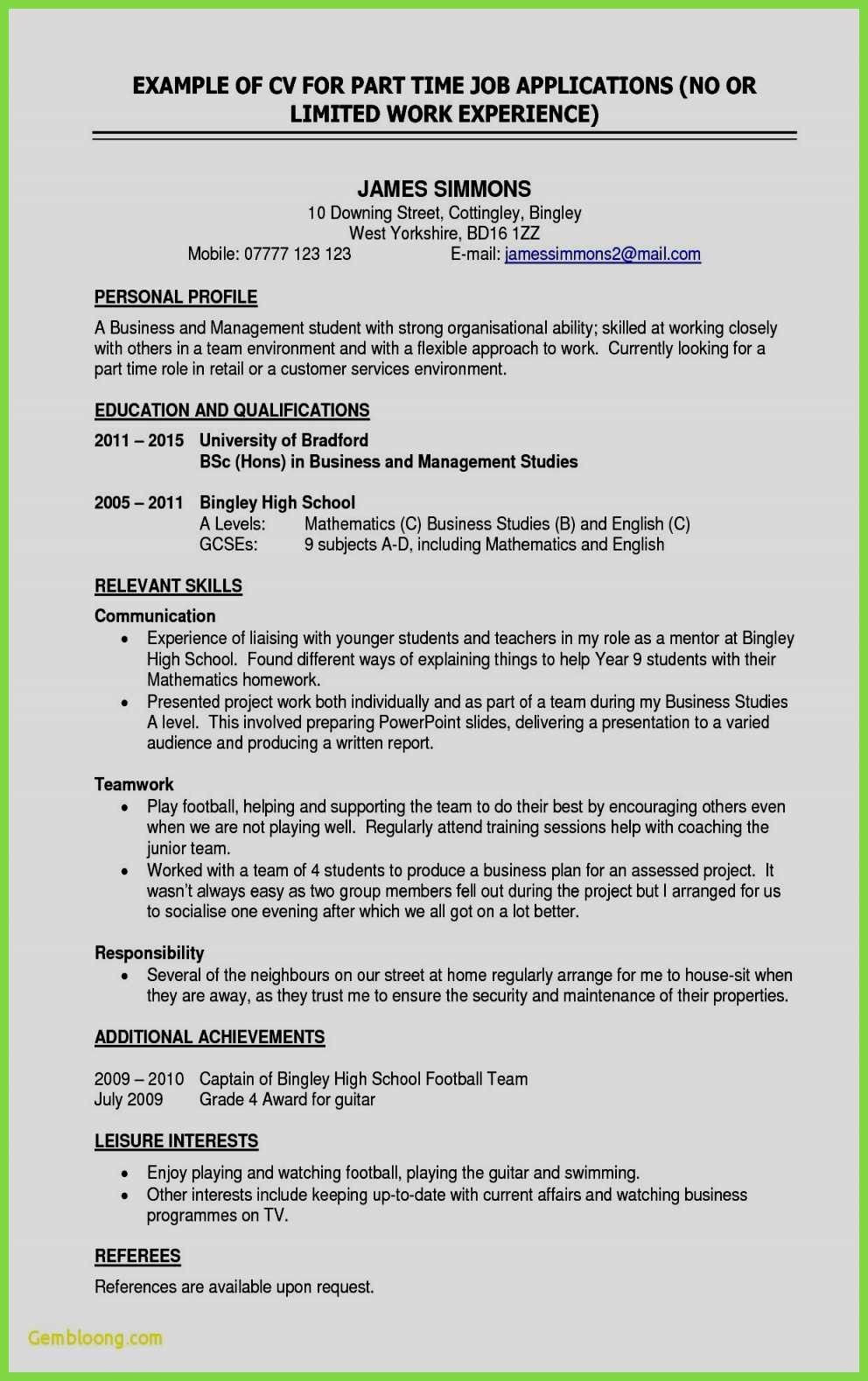 Sample Resume for College Student Looking for Part Time Job Job College Student Job Resume format for Students – the Spirit Of …