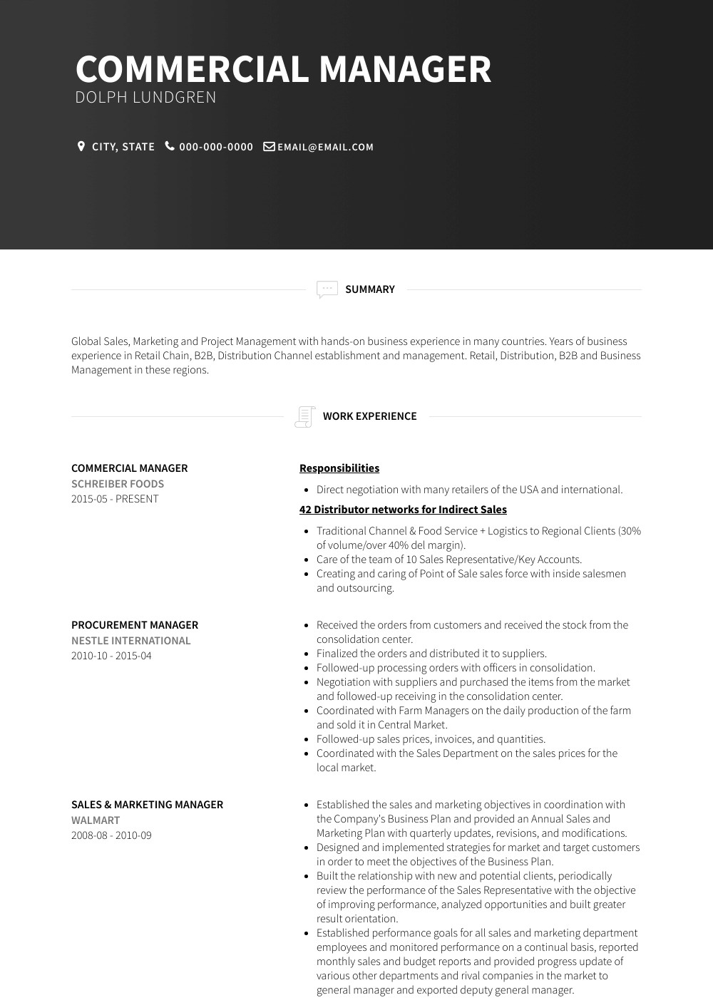 Sample Resume for Commercial Manager In India Mercial Manager Resume Samples and Templates Sample Resume for Commercial Manager In India Mercial Manager Resume Samples and Templates