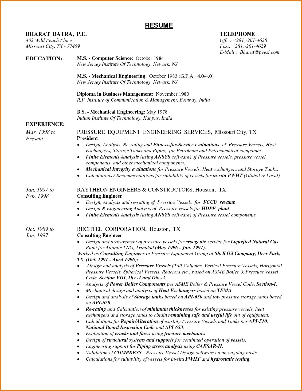 Sample Resume for Experienced Production Engineer Pdf Sample Resume for Mechanical Design Engineer Pdf