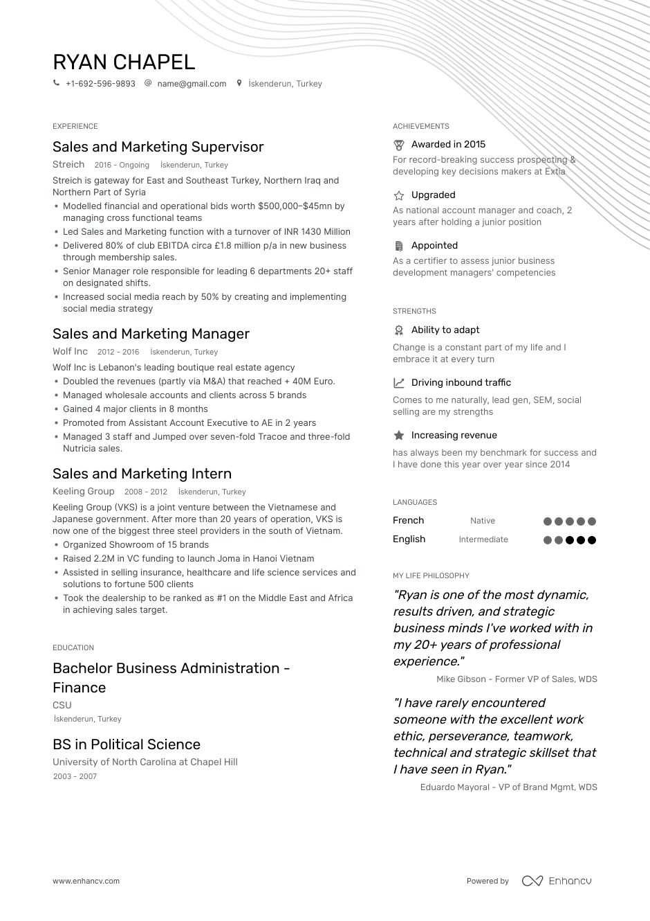 Sample Resume for Experienced Sales and Marketing Professional Job Winning Sales and Marketing Professional Resume
