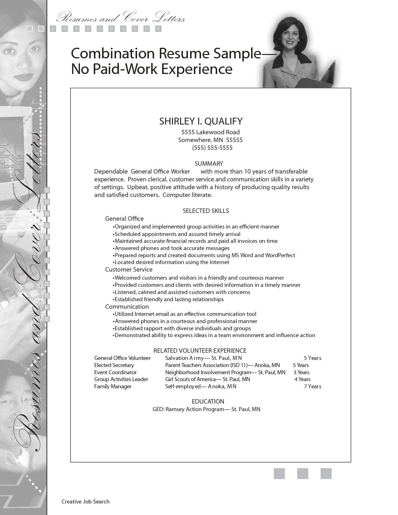Sample Resume for Ged Recipients with No Experience Job Resume with No Work Experience