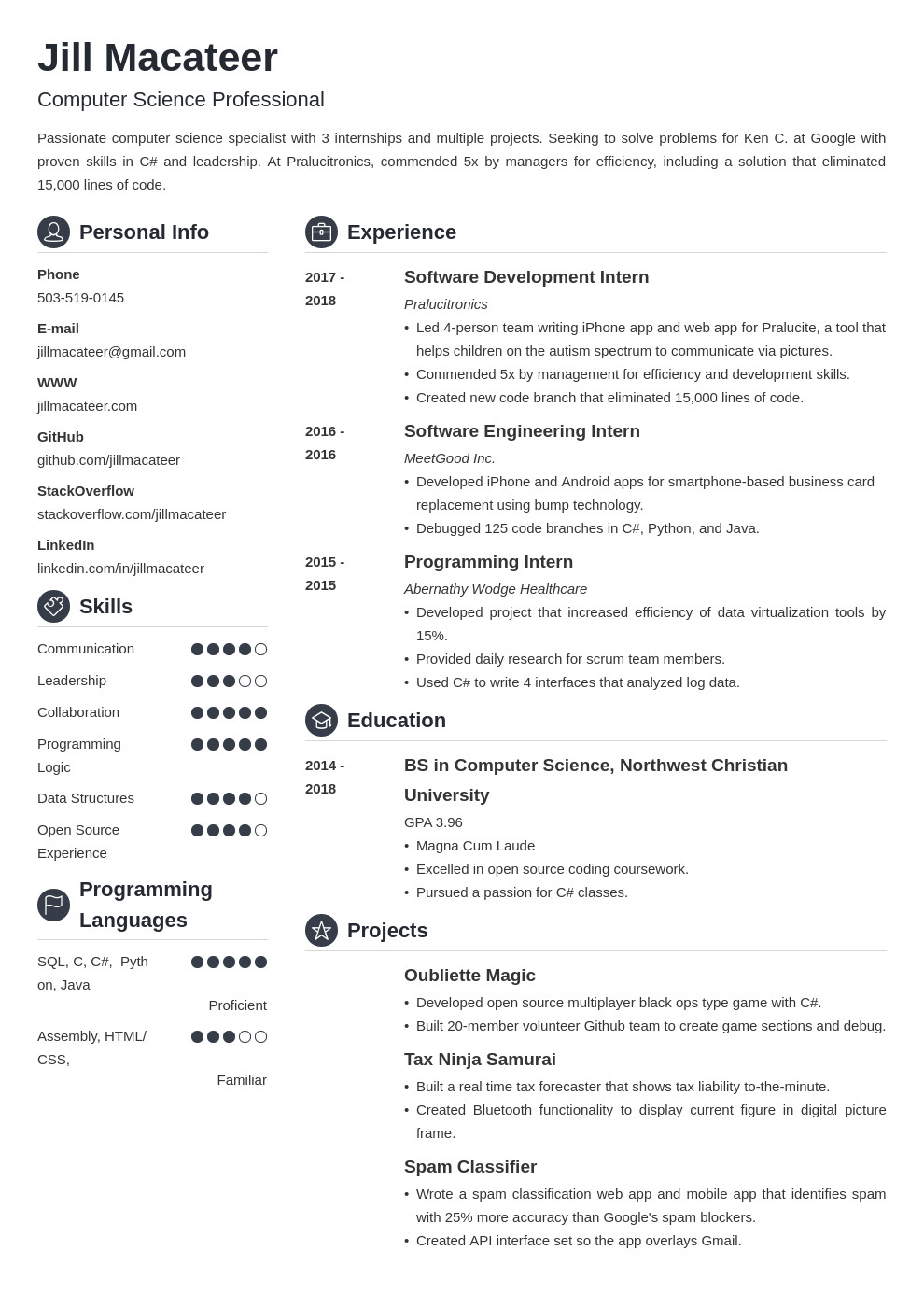 Sample Resume for Ms In Computer Science In Usa Puter Science Cs Resume Example & Template for 2021 Sample Resume for Ms In Computer Science In Usa Puter Science Cs Resume Example & Template for 2021