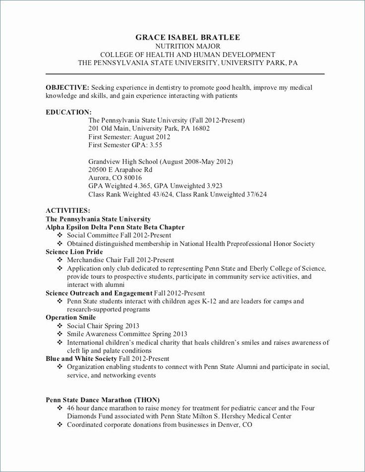 Sample Resume for National Honor society √ 20 National Honor society Description Resume