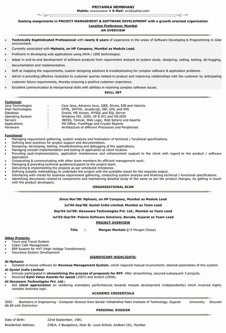 Sample Resume for Net Developer with 5 Year Experience √ 20 Java Developer Resume 5 Years Experience In 2020