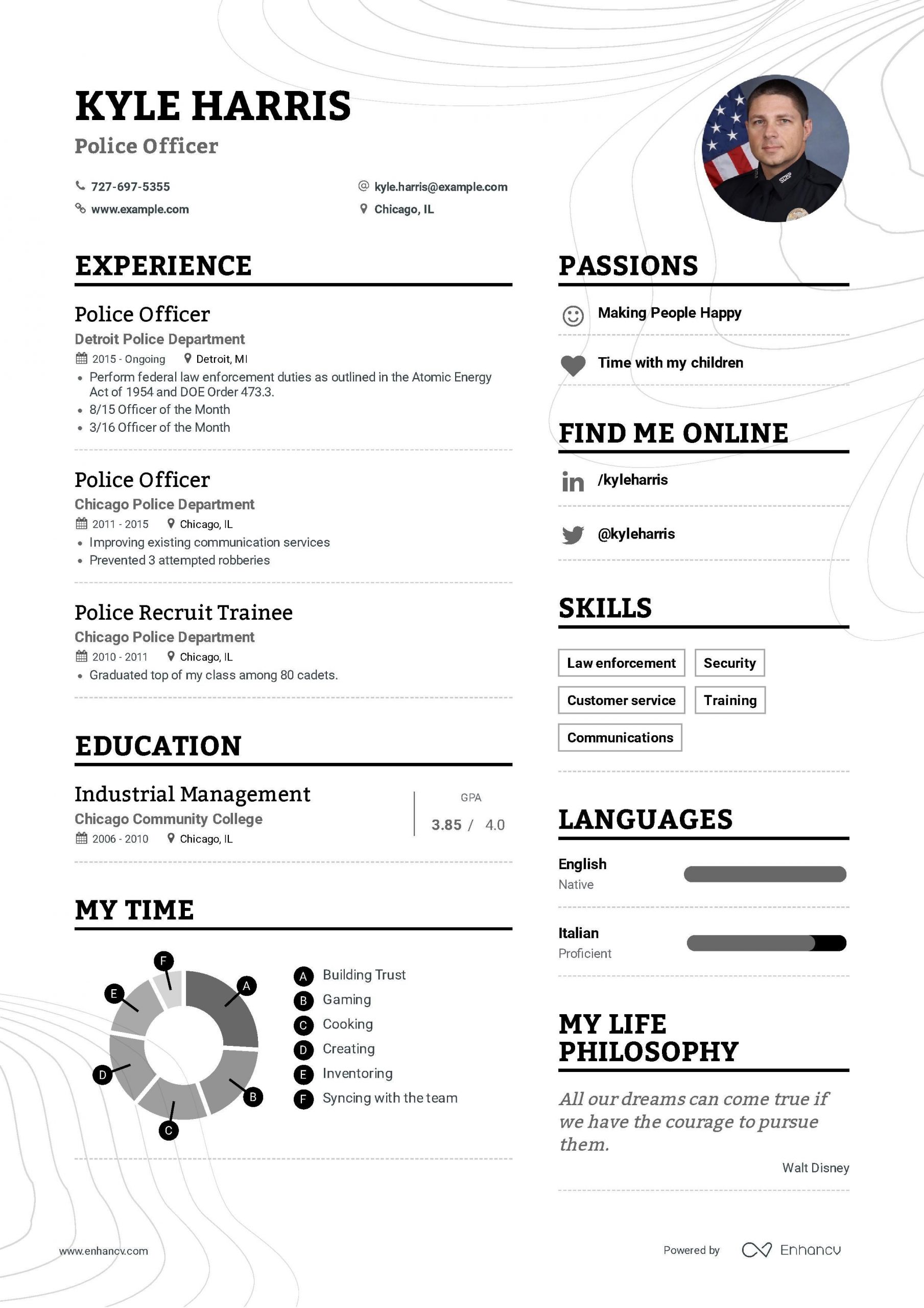 Sample Resume for Police Officer Job Police Officer Resume Example and Guide for 2019 – Law Enforcement …