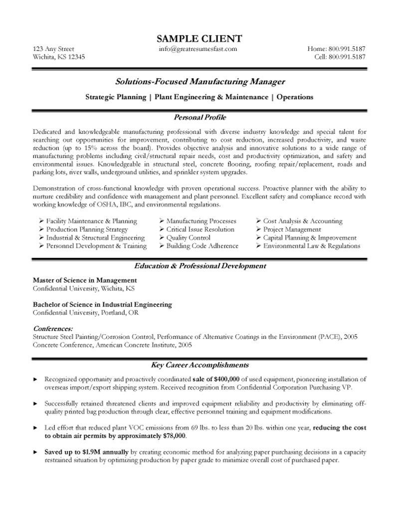 Sample Resume for Production Planning and Control Manager Production Control Manager Resume Examples September 2021