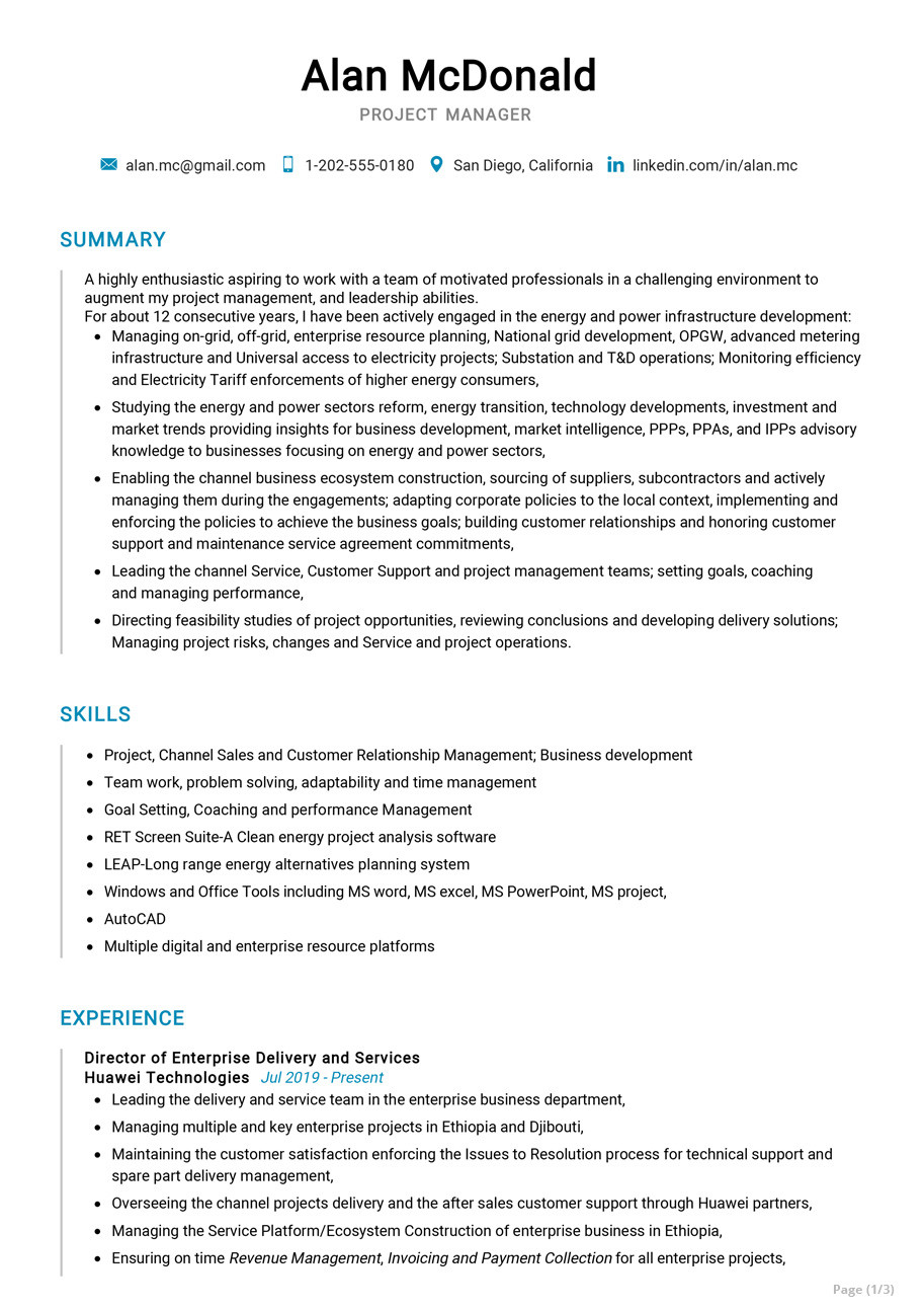Sample Resume for Project Manager It software Senior Project Manager Resume Sample Cv Sample 2020 – Resumekraft