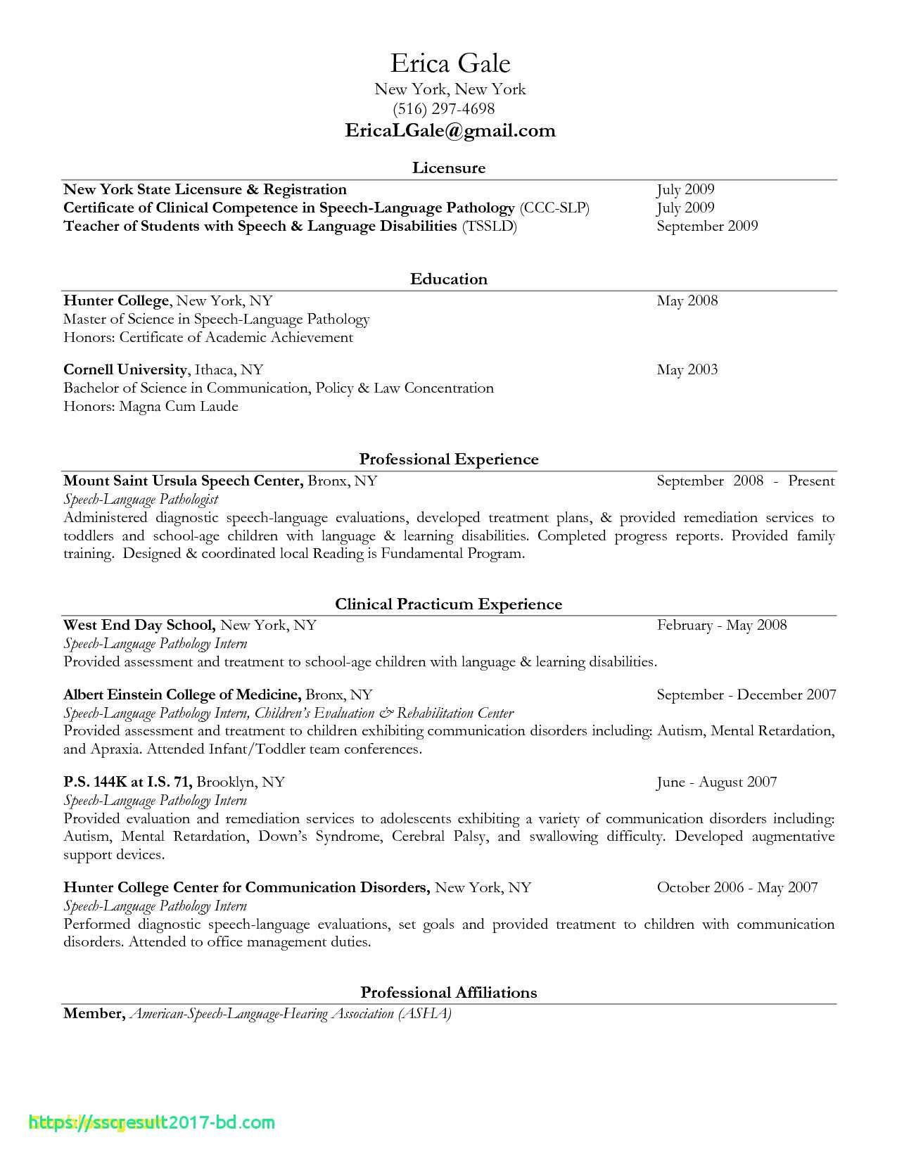 Sample Resume for Speech Language Pathologist assistant Speech Language Pathology Cover Letter Speech Language Pathology …