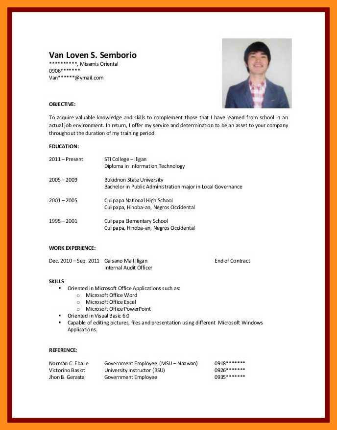 Sample Resume for Undergraduate College Student with No Experience 12 13 Cv Samples for Students with No Experience