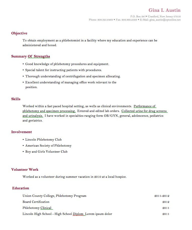 Sample Resume for Undergraduate Student with No Experience Resume Template for College Students with No Experience