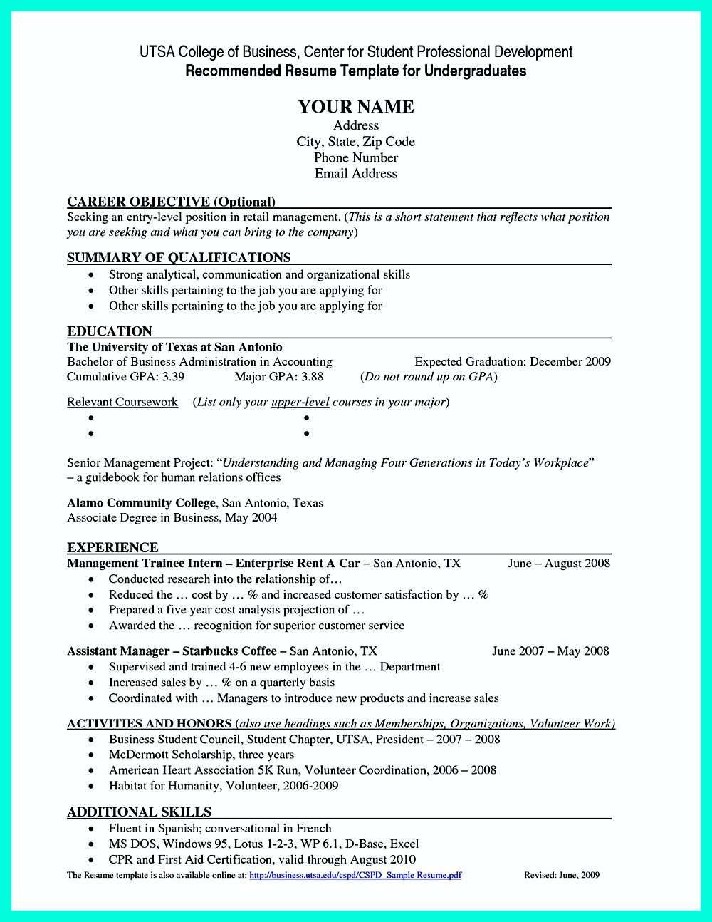 Sample Resume Objective for Undergraduate College Students Best Current College Student Resume with No Experience Job …