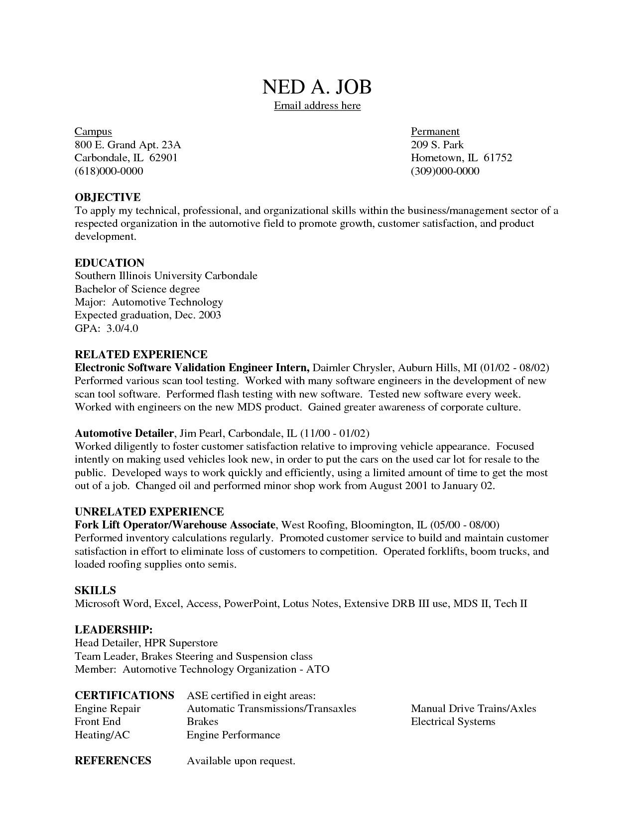Sample Resume Objective for Warehouse Worker Warehouse associate Objective Resume Free Resume Templates …