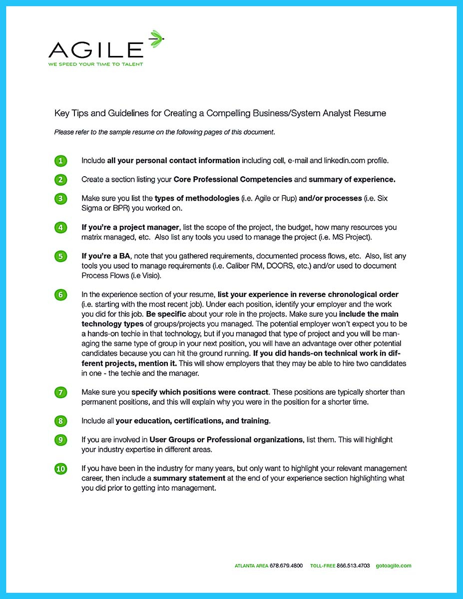Senior Business Systems Analyst Resume Sample Best Secrets About Creating Effective Business Systems