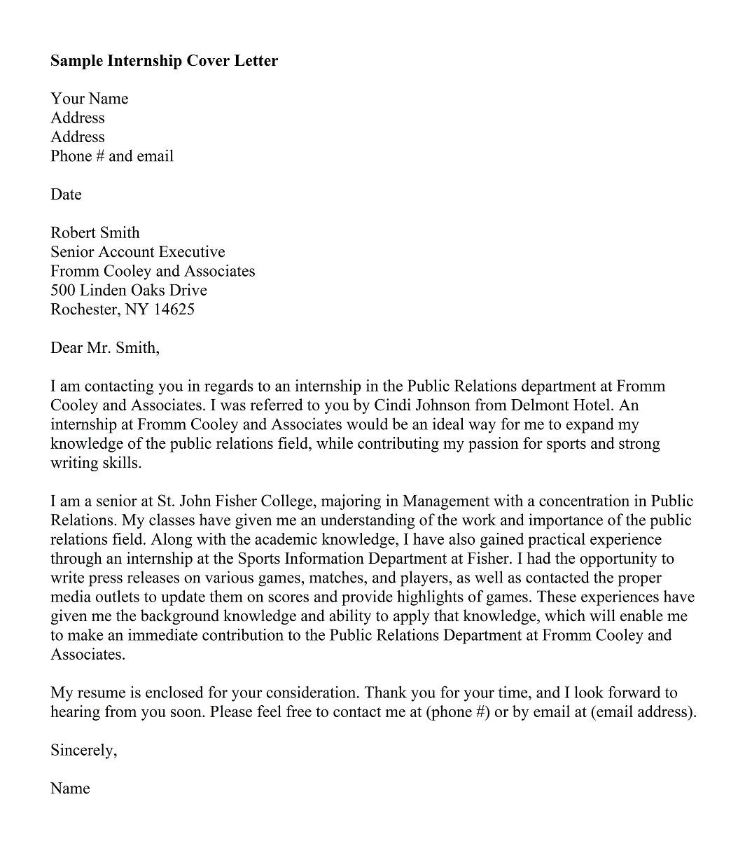 Best Resume and Cover Letter Samples 5 Best Examples Of Writing A Good Cover Letter Templates