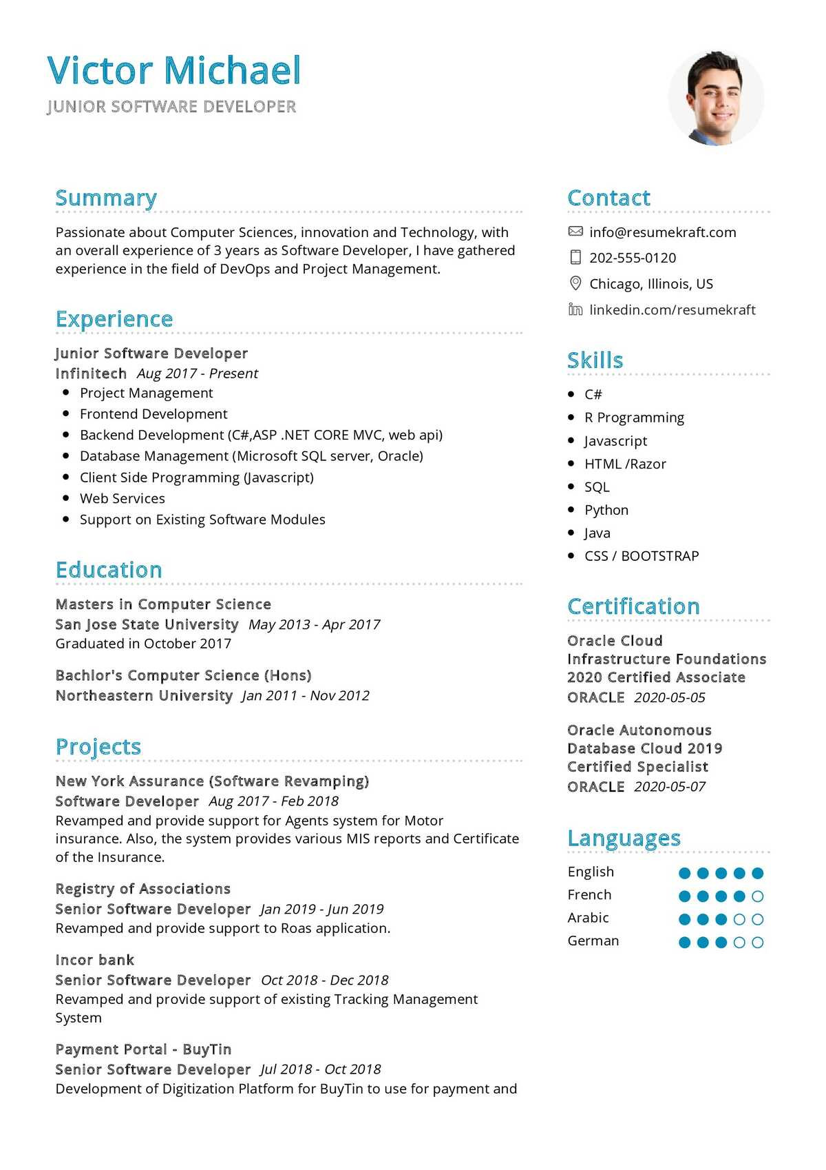 Best Resume Sample for software Developer Junior software Developer Resume Sample Resumekraft