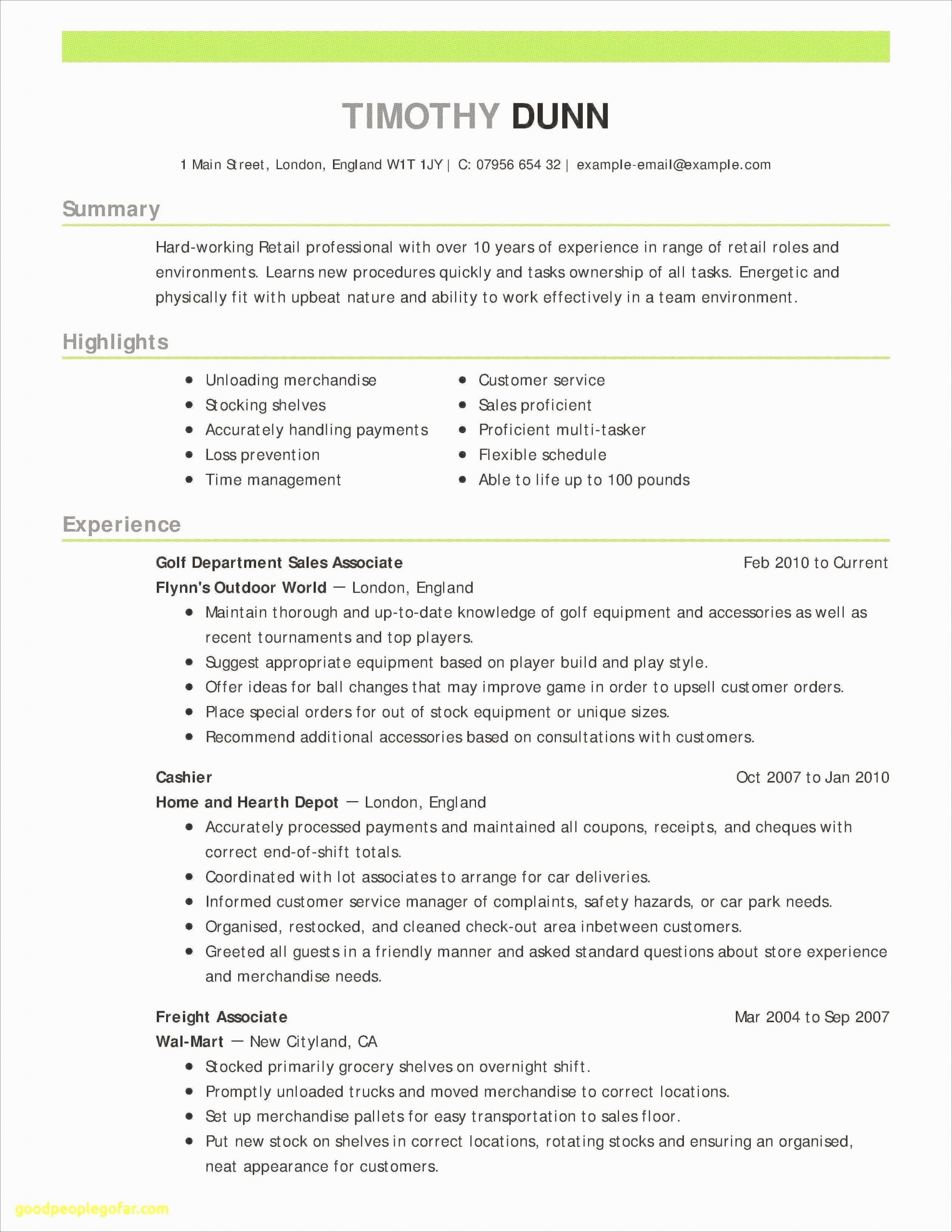 Customer Service Manager Resume Objective Sample 10 Years Of Service Certificate Fresh Elegant Resume format for It …