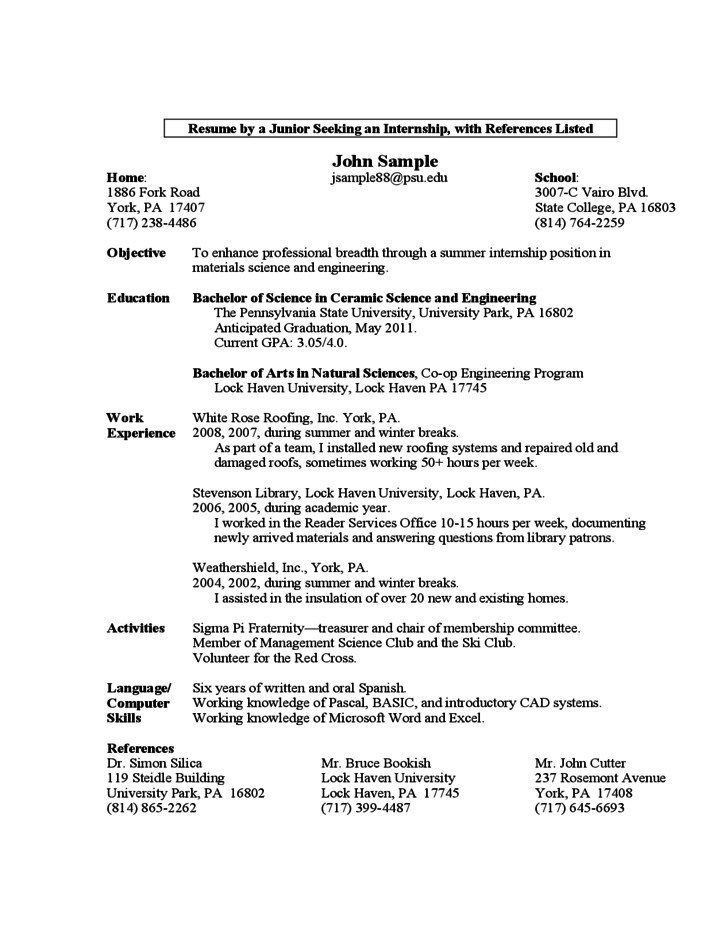 First Year University Student Resume Sample Sample Resume by A First Year Student Free Download First Year University Student Resume Sample Sample Resume by A First Year Student Free Download