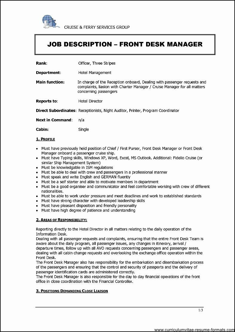 Hotel Front Desk Manager Resume Sample Pin On Best Resume Example for Your Jobs
