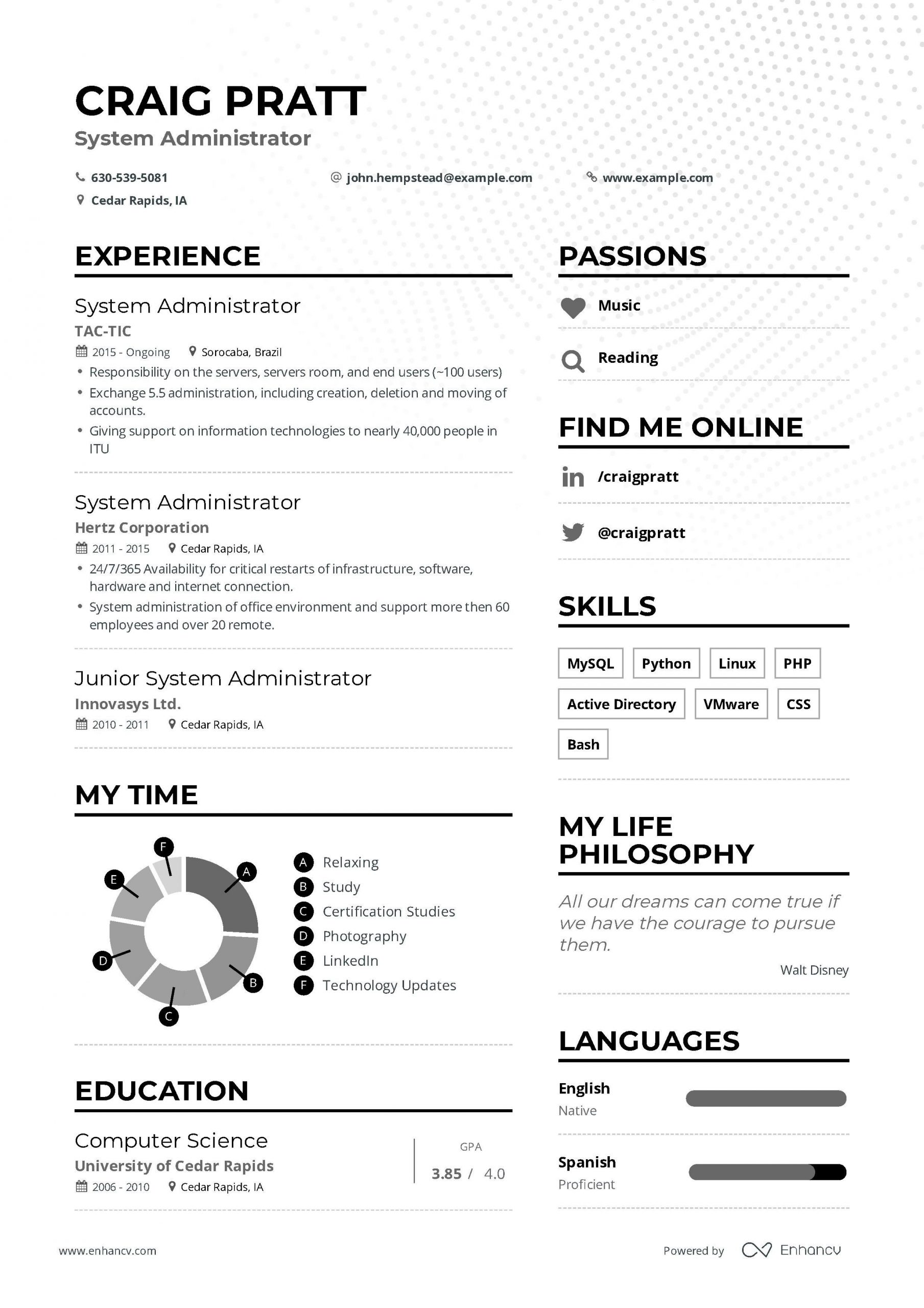 Junior Linux System Administrator Resume Sample System Administrator Resume Samples Sys Admin Resume Examples …