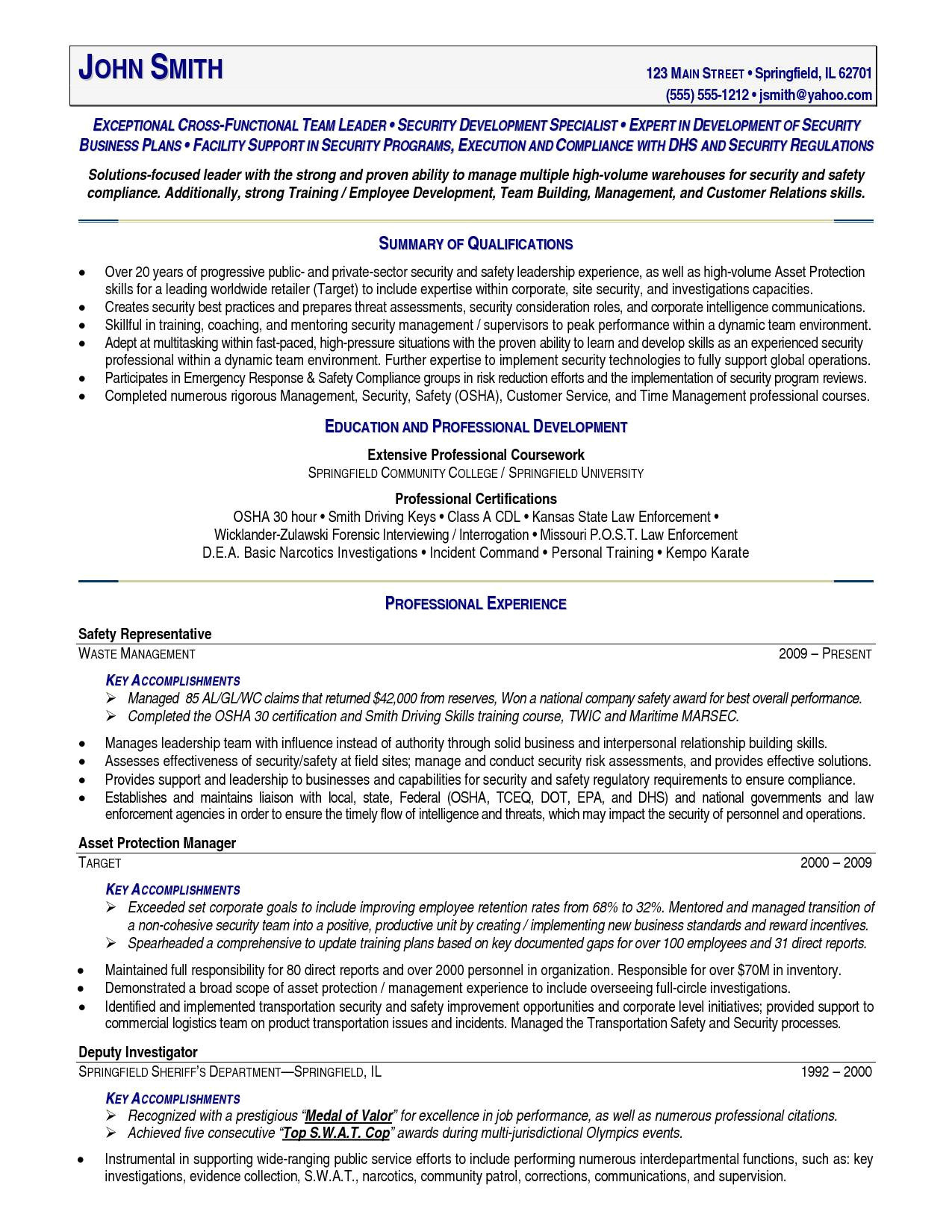 Police Officer Resume Samples No Experience Sample Resume for Police Ficer with No Experience