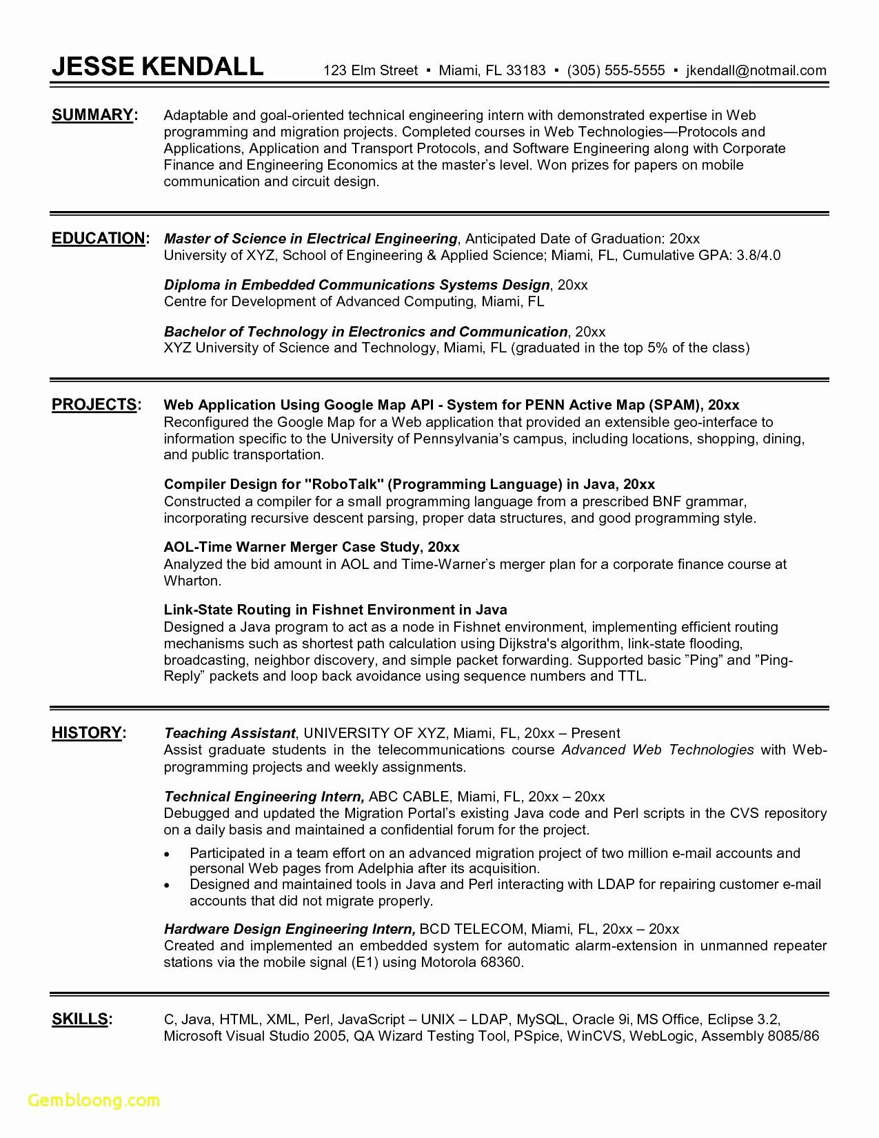 Power Plant Electrical Engineer Resume Sample 9 10 Sample Resume for Electrical Engineer