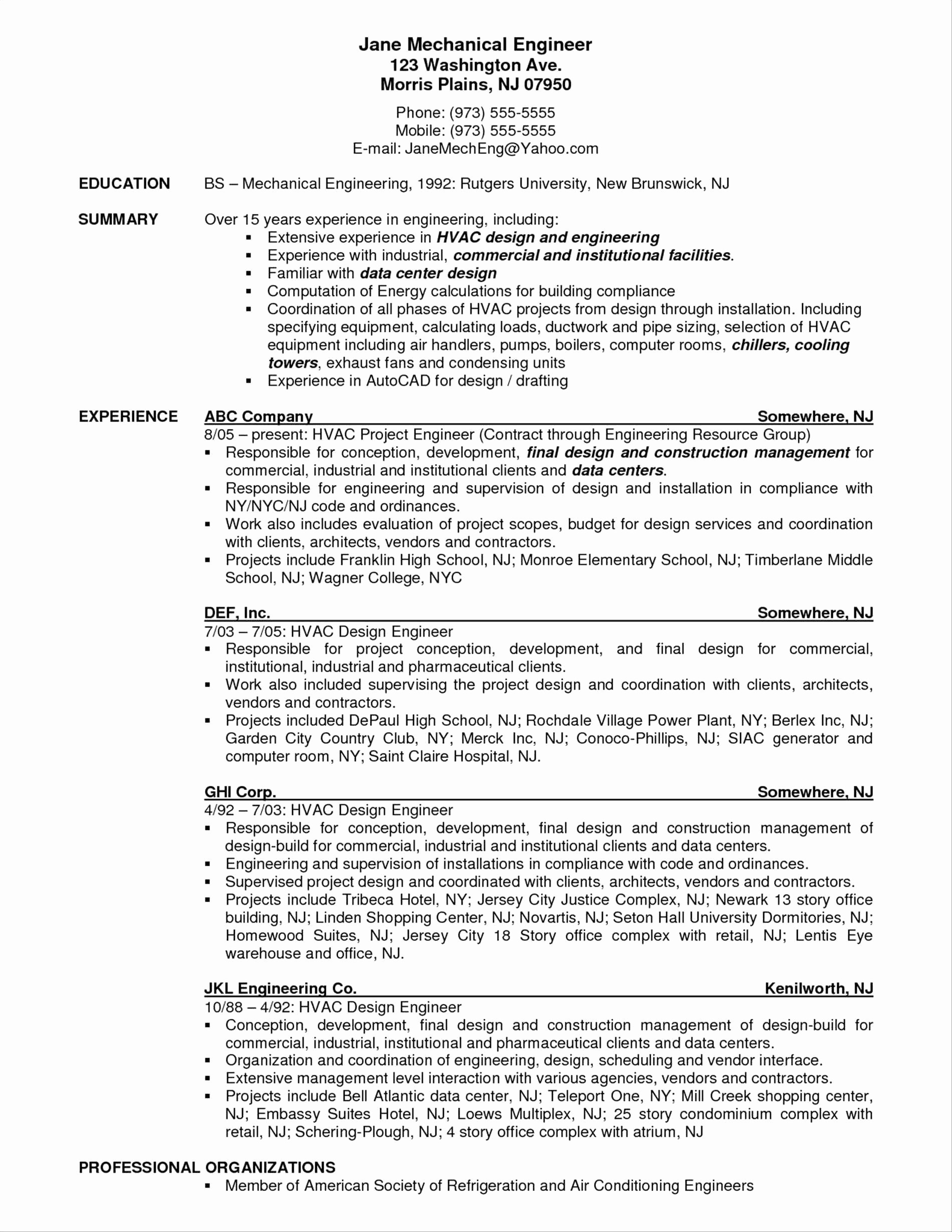 Power Plant Electrical Engineer Resume Sample 9 10 Sample Resume for Electrical Engineer