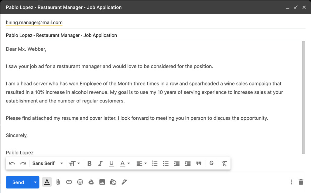 Sample Email Writing for Sending Resume How to Email A Resume [ Sample Email for A Job]