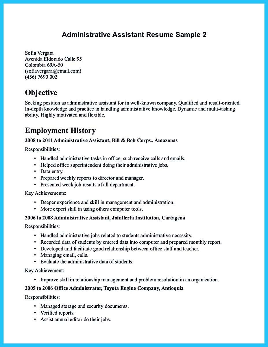 Sample Objective On Resume for Administrative assistant Cool Professional Administrative Resume Sample to Make You Get the …