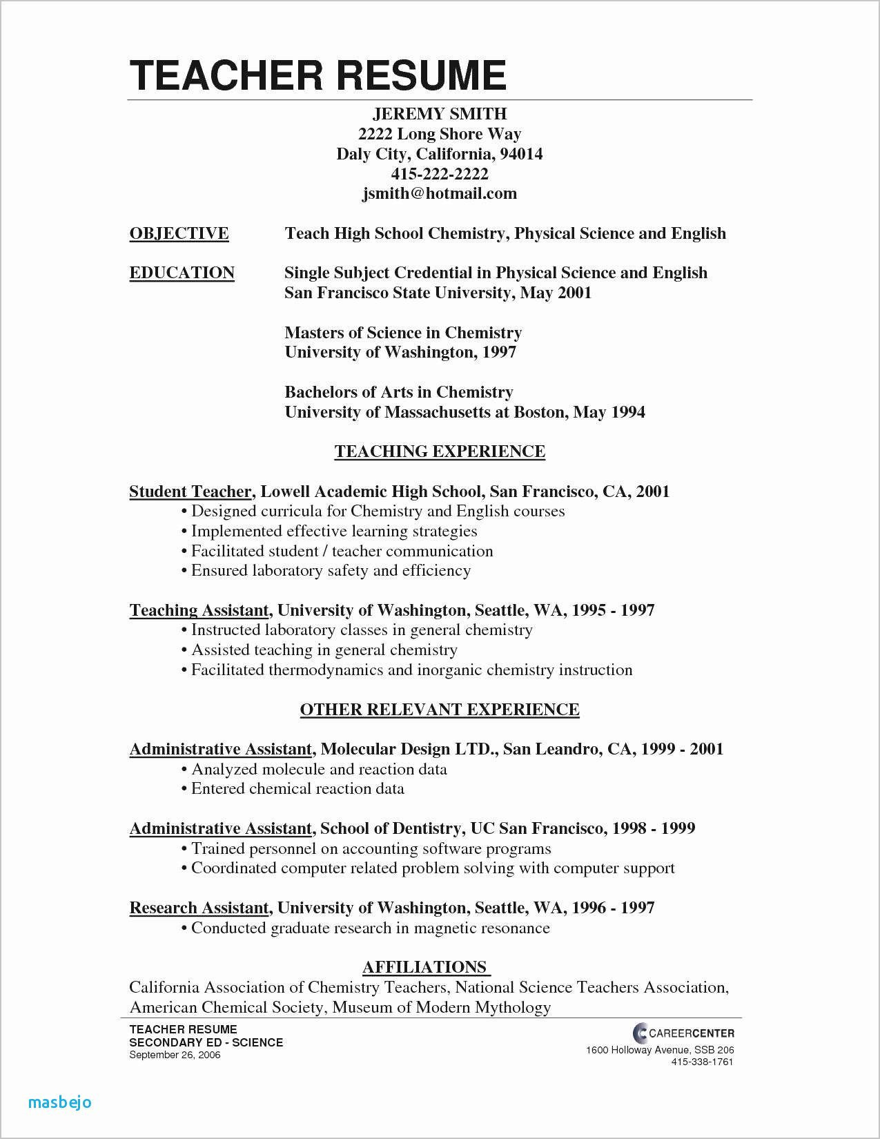 Sample Of Objectives In Resume for Teachers Pin On Resume Templates