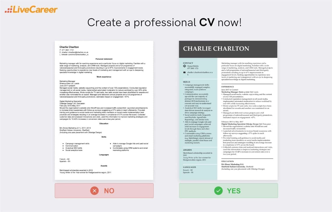 Sample Of Personal Statement for Resume Marketing Cv: Examples & Guide (lancarrezekiq Personal Statement)