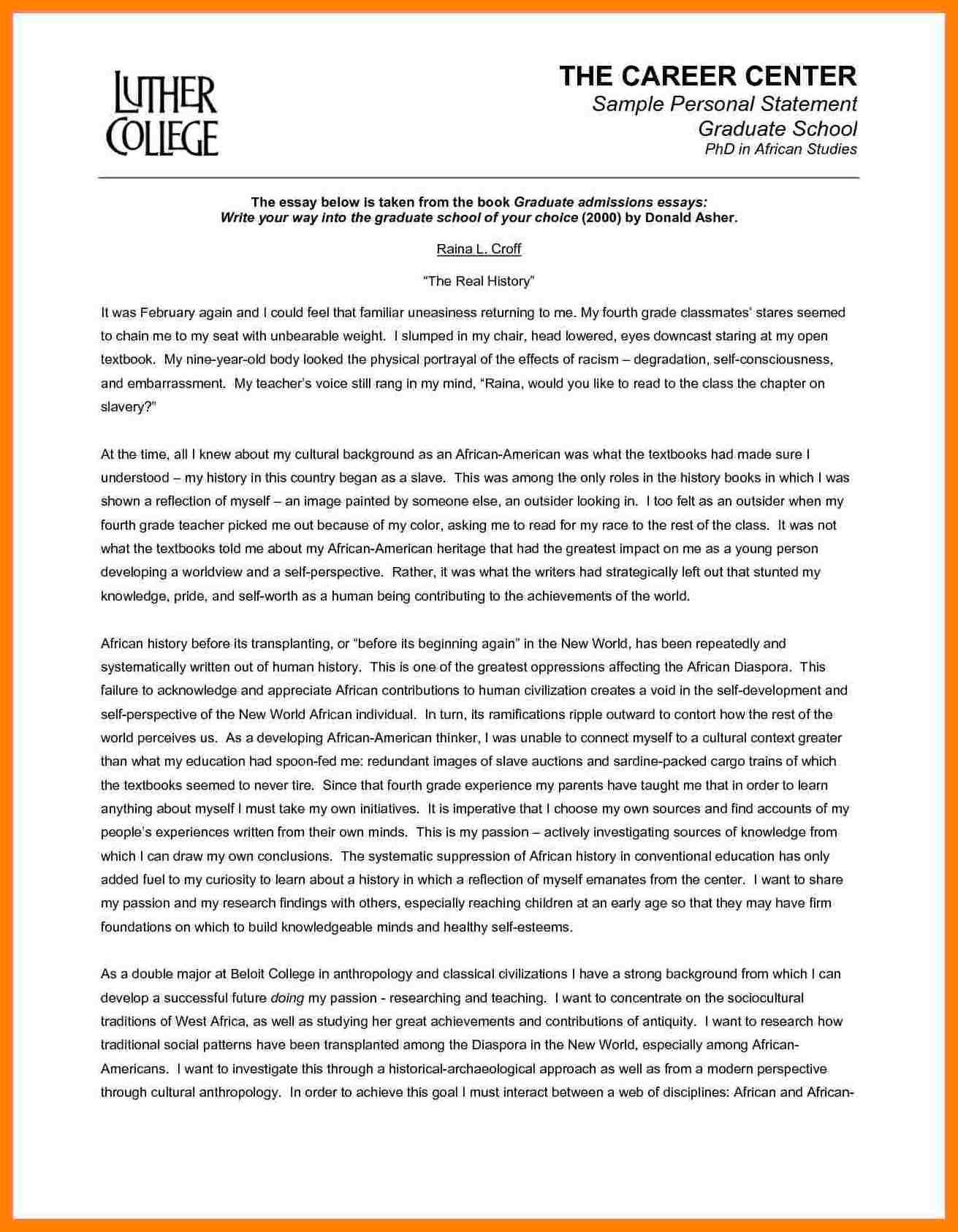 Sample Of Personal Statement for Resume Post Personal Statement Examples for Graduate School Education …