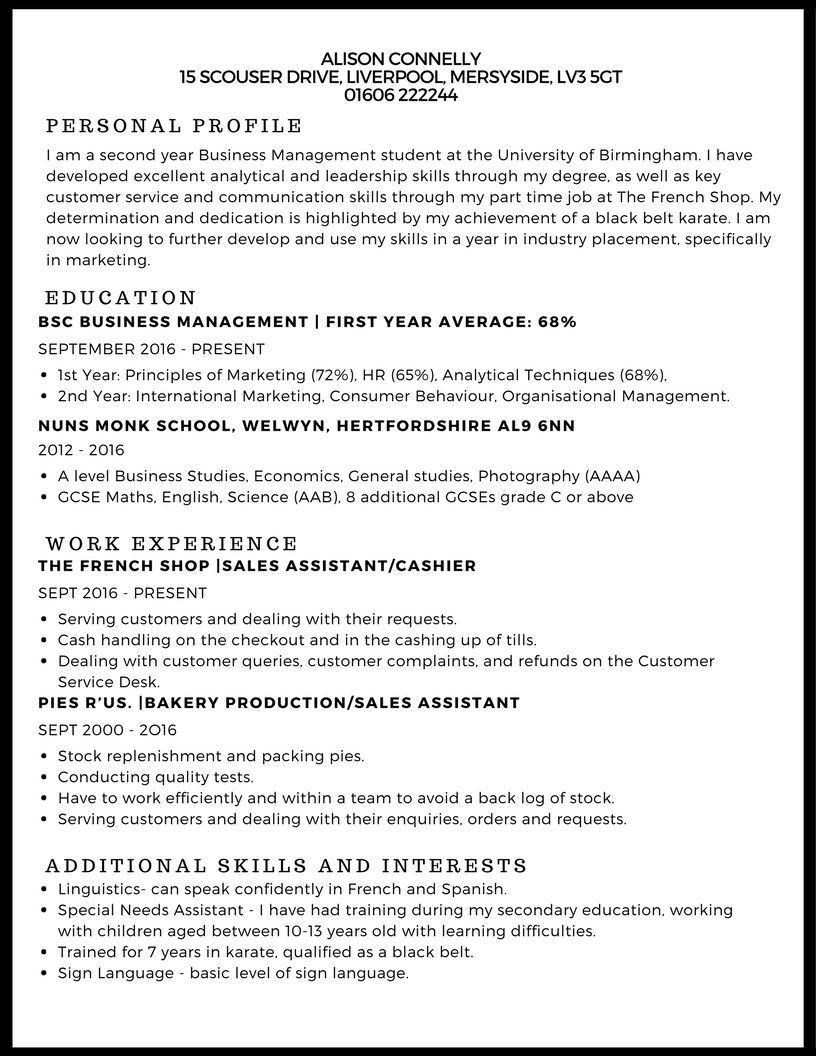 Sample Resume for Business Management Student Nuik Noke: Best Resume Templates for College Students Cv …