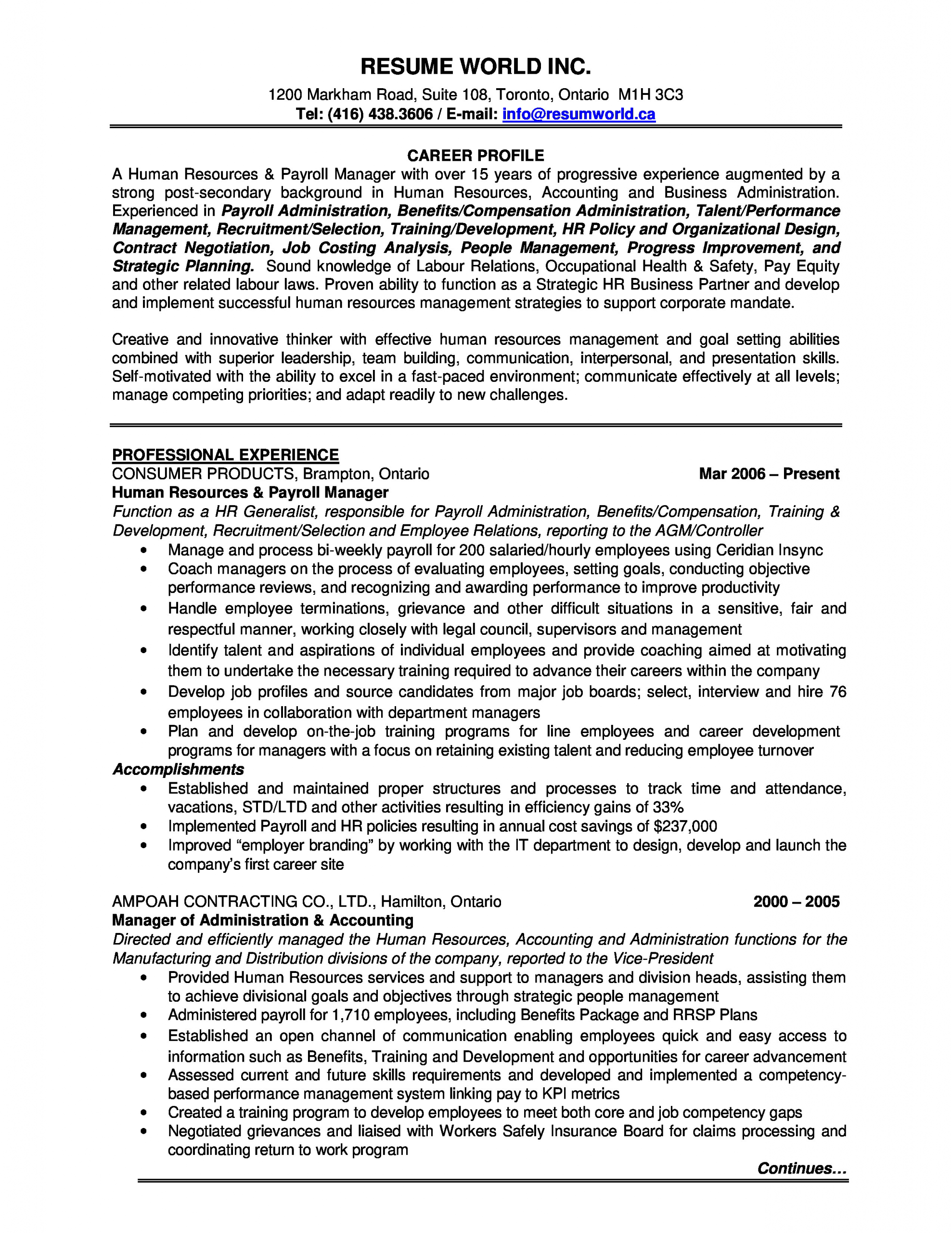 Sample Resume for Experienced Hr Manager Hr Manager Resume How to Draft A Hr Manager Resume